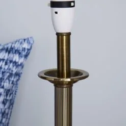 Dunelm Fluted Candlestick Antique Brass Table Lamp Base -Dunelm Lights Sales 1000001182 alt03