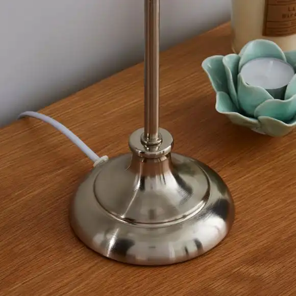 Dunelm Metal Ball Nickel Table Lamp 3 Dunelm Metal Ball Nickel Table Lamp - Image 3