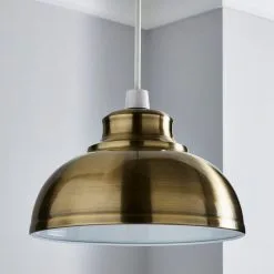 Galley Antique Brass Easy Fit Pendant -Dunelm Lights Sales 1000038961 alt01
