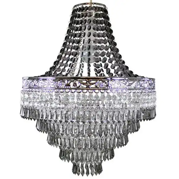 Dunelm Blenheim 47cm Smoked Jewels Chandelier Easy Fit Pendant 2 Dunelm Blenheim 47cm Smoked Jewels Chandelier Easy Fit Pendant - Image 2