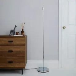 Dunelm Stem Chrome Floor Lamp Base -Dunelm Lights Sales 1000044867 alt01