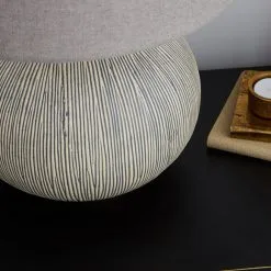 Dunelm Dahlia Scratched Resin Grey Table Lamp -Dunelm Lights Sales 1000062854 alt02