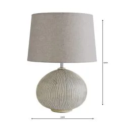 Dunelm Dahlia Scratched Resin Grey Table Lamp -Dunelm Lights Sales 1000062854 alt04