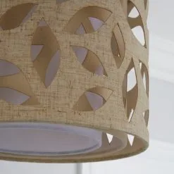 Botanical Leaf Cut Out Lamp Shade 25cm Nat -Dunelm Lights Sales 1000070526 alt02