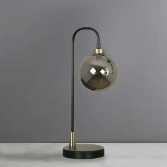 Dunelm Tanner Black And Smoked Glass Table Lamp 2 Dunelm Tanner Black And Smoked Glass Table Lamp - Image 2