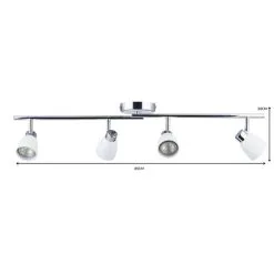 Masterlite Alto 4 Light Matt White Spotlight Bar -Dunelm Lights Sales 1000081726 alt06