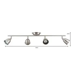 Masterlite Filbert 4 Light Hammered Chrome Spotlight -Dunelm Lights Sales 1000081733 alt06