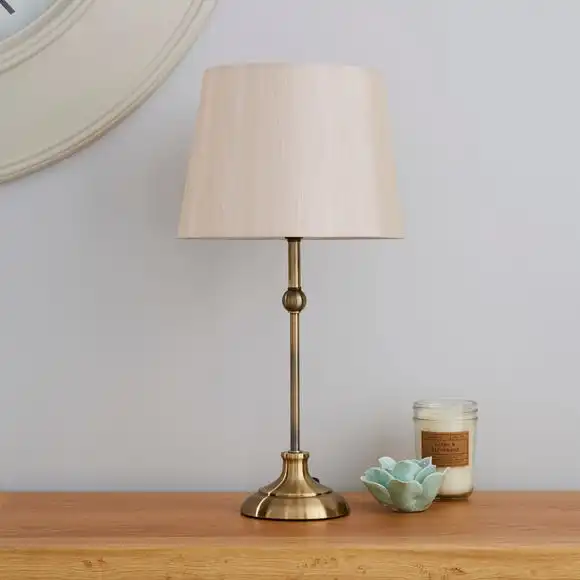 Dunelm Metal Ball Antique Brass Table Lamp 2 Dunelm Metal Ball Antique Brass Table Lamp - Image 2
