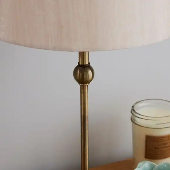 Dunelm Metal Ball Antique Brass Table Lamp 4 Dunelm Metal Ball Antique Brass Table Lamp - Image 4