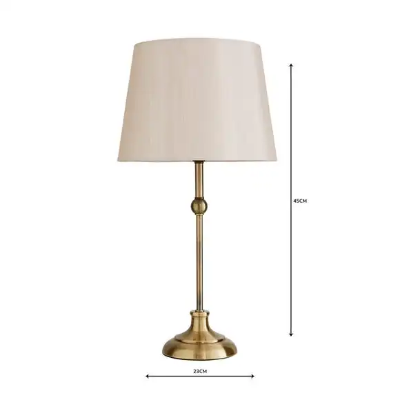 Dunelm Metal Ball Antique Brass Table Lamp 5 Dunelm Metal Ball Antique Brass Table Lamp - Image 5