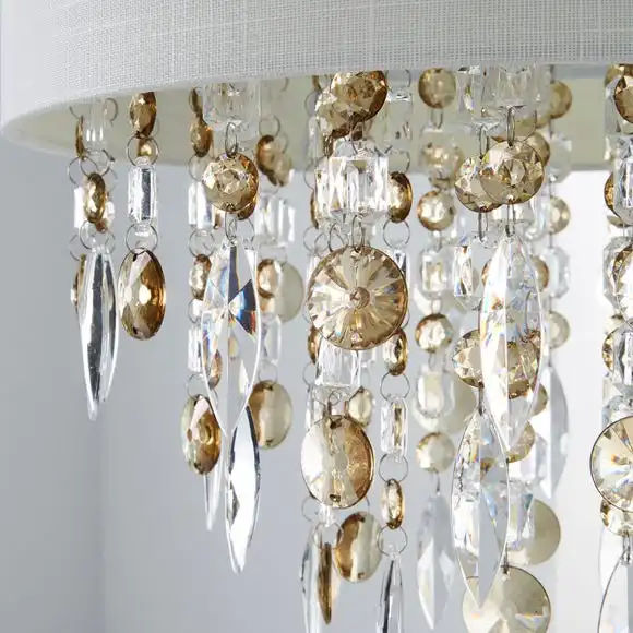 Dunelm Mila Ivory Jewel Shade Easy Fit Pendant 3 Dunelm Mila Ivory Jewel Shade Easy Fit Pendant - Image 3
