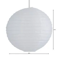 Dunelm Paper Lantern 30cm White Easy Fit Pendant -Dunelm Lights Sales 1000084159 alt04