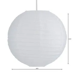 Dunelm Paper Lantern 35cm White Easy Fit Pendant -Dunelm Lights Sales 1000084160 alt04