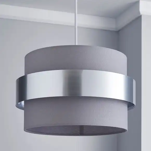 Dunelm Joey Grey Easy Fit Pendant 2 Dunelm Joey Grey Easy Fit Pendant - Image 2