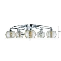 Dunelm Seychelles 5 Light Chrome Ceiling Fitting -Dunelm Lights Sales 1000093292 alt06