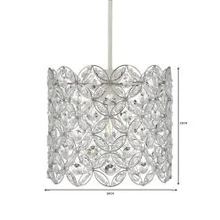 Dunelm Arden Floral Chrome Easy Fit Pendant -Dunelm Lights Sales 1000093327 alt06