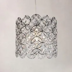 Dunelm Arden Floral Chrome Easy Fit Pendant -Dunelm Lights Sales 1000093327 alt08