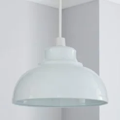 Galley Gloss White Easy Fit Pendant -Dunelm Lights Sales 1000111811 alt01