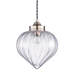Dunelm Rio Voyager 1 Light Pendant Ribbed Glass Ceiling Fitting -Dunelm Lights Sales 1000112039 alt05