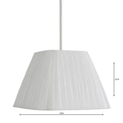 Dunelm Square Pleat Lamp Shade 25cm Ivory -Dunelm Lights Sales 1000112098 alt04