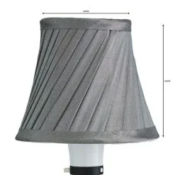 Dunelm Twisted Pleat Candle Lamp Shade 12cm Grey -Dunelm Lights Sales 1000112157 alt04