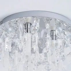 Dunelm Bel Air 3 Light Glass Bathroom Flush Ceiling Fitting -Dunelm Lights Sales 1000119702 alt03