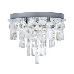 Dunelm Bel Air 3 Light Glass Bathroom Flush Ceiling Fitting -Dunelm Lights Sales 1000119702 alt05