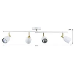 Dunelm Clio 4 Light White Spotlight Bar -Dunelm Lights Sales 1000119712 alt06