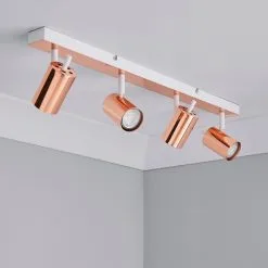 Dunelm Carter 4 Light Copper Spotlight -Dunelm Lights Sales 1000119714 alt01