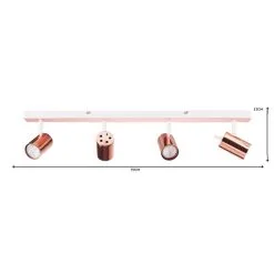 Dunelm Carter 4 Light Copper Spotlight -Dunelm Lights Sales 1000119714 alt06
