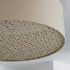 Kirsty Shade Taupe Flush Ceiling Fitting -Dunelm Lights Sales 1000119785 alt02