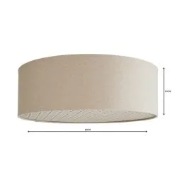 Kirsty Shade Taupe Flush Ceiling Fitting -Dunelm Lights Sales 1000119785 alt04