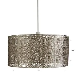 Dunelm Manila Nickel Easy Fit Pendant -Dunelm Lights Sales 1000119856 alt04