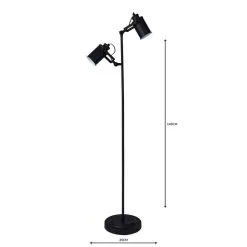 Dunelm Healy 2 Light Black Floor Lamp -Dunelm Lights Sales 1000119857 alt04