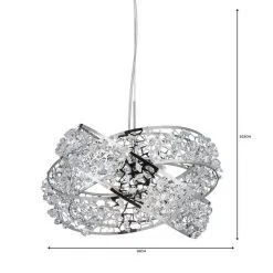 Dunelm Jaimee 3 Light Crystal Chrome Ceiling Fitting -Dunelm Lights Sales 1000119870 alt06