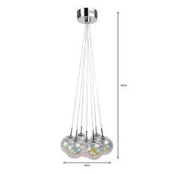 Dunelm Elmira 7 Light Bubble Glass Cluster Ceiling Fitting -Dunelm Lights Sales 1000119872 alt06