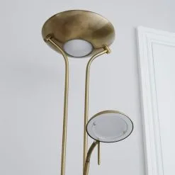 Dunelm Father And Child 2 Arm Antique Brass Floor Lamp -Dunelm Lights Sales 1000119887 alt03