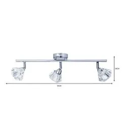 Dunelm Khobi 3 Light Glass Spotlight Bar -Dunelm Lights Sales 1000119895 alt06