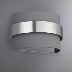 Dunelm Joey Shaded Grey Wall Light -Dunelm Lights Sales 1000137338 alt01
