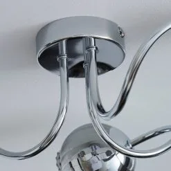 Dunelm Arta 3 Light Semi-Flush Chrome Ceiling Fitting -Dunelm Lights Sales 1000137346 alt03