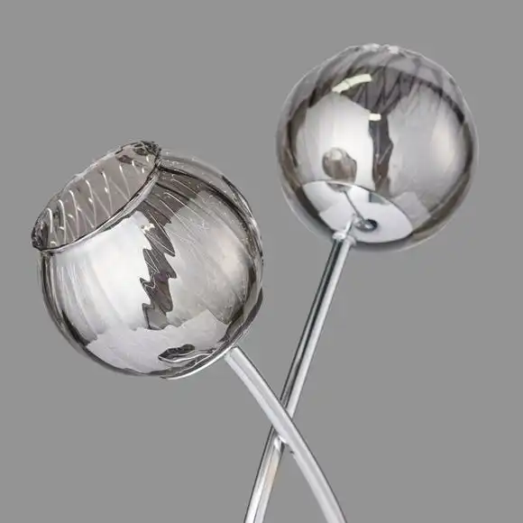 Dunelm Arta 2 Light Smoked Glass Table Lamp 4 Dunelm Arta 2 Light Smoked Glass Table Lamp - Image 4