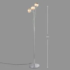 Dunelm Arta 3 Arm Smoked Glass Floor Lamp -Dunelm Lights Sales 1000137348 alt03