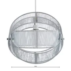 Dunelm Jolana String Silver Easy Fit Pendant 9 Dunelm Jolana String Silver Easy Fit Pendant -Dunelm Lights Sales 1000137370 alt04