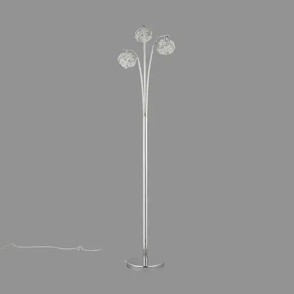 Dunelm Cecilie 3 Arm Chrome Floor Lamp 2 Dunelm Cecilie 3 Arm Chrome Floor Lamp - Image 2