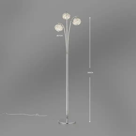 Dunelm Cecilie 3 Arm Chrome Floor Lamp 5 Dunelm Cecilie 3 Arm Chrome Floor Lamp - Image 5