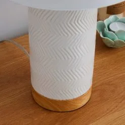 Dunelm Bibi Ceramic White Table Lamp -Dunelm Lights Sales 1000137378 alt02