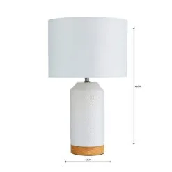 Dunelm Bibi Ceramic White Table Lamp -Dunelm Lights Sales 1000137378 alt04