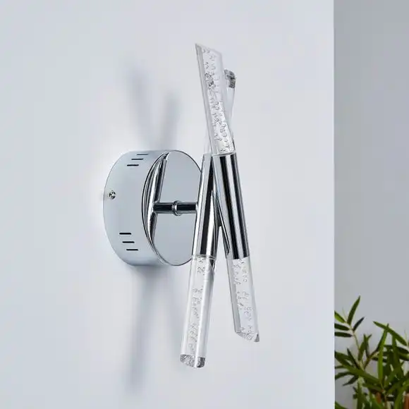 Dunelm Tassani 2 Light Integrated LED Bubble Glass Wall Light 2 Dunelm Tassani 2 Light Integrated LED Bubble Glass Wall Light - Image 2