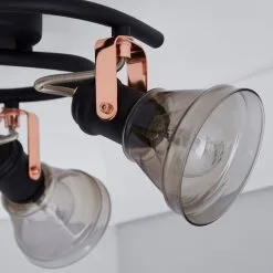 Dunelm Milas 3 Light Black Industrial Semi-Flush Ceiling Fitting -Dunelm Lights Sales 1000139082 alt02