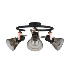 Dunelm Milas 3 Light Black Industrial Semi-Flush Ceiling Fitting -Dunelm Lights Sales 1000139082 alt06